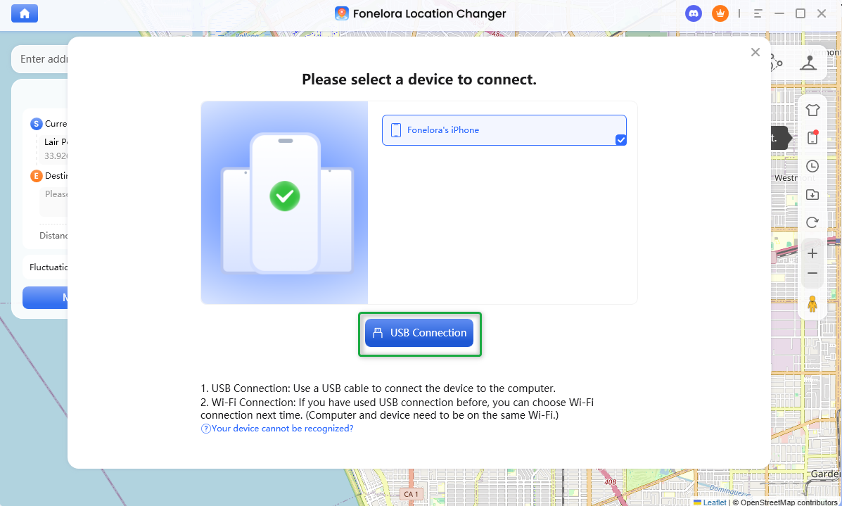 Select USB Connection