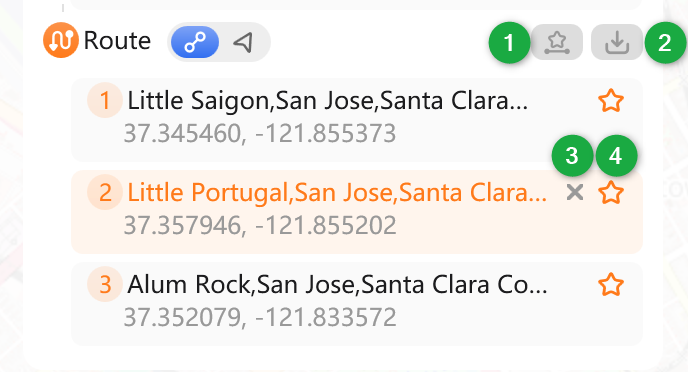 Manage Route List