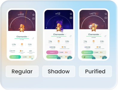 Step 3.  Choose the type — Regular, Shadow, or Purified.
