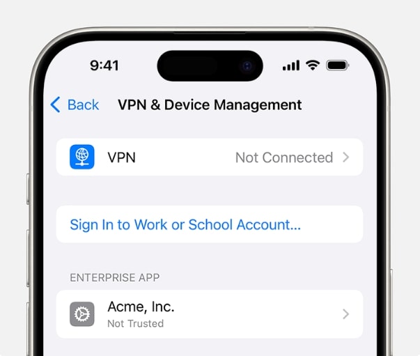 Do Not Connect with VPN